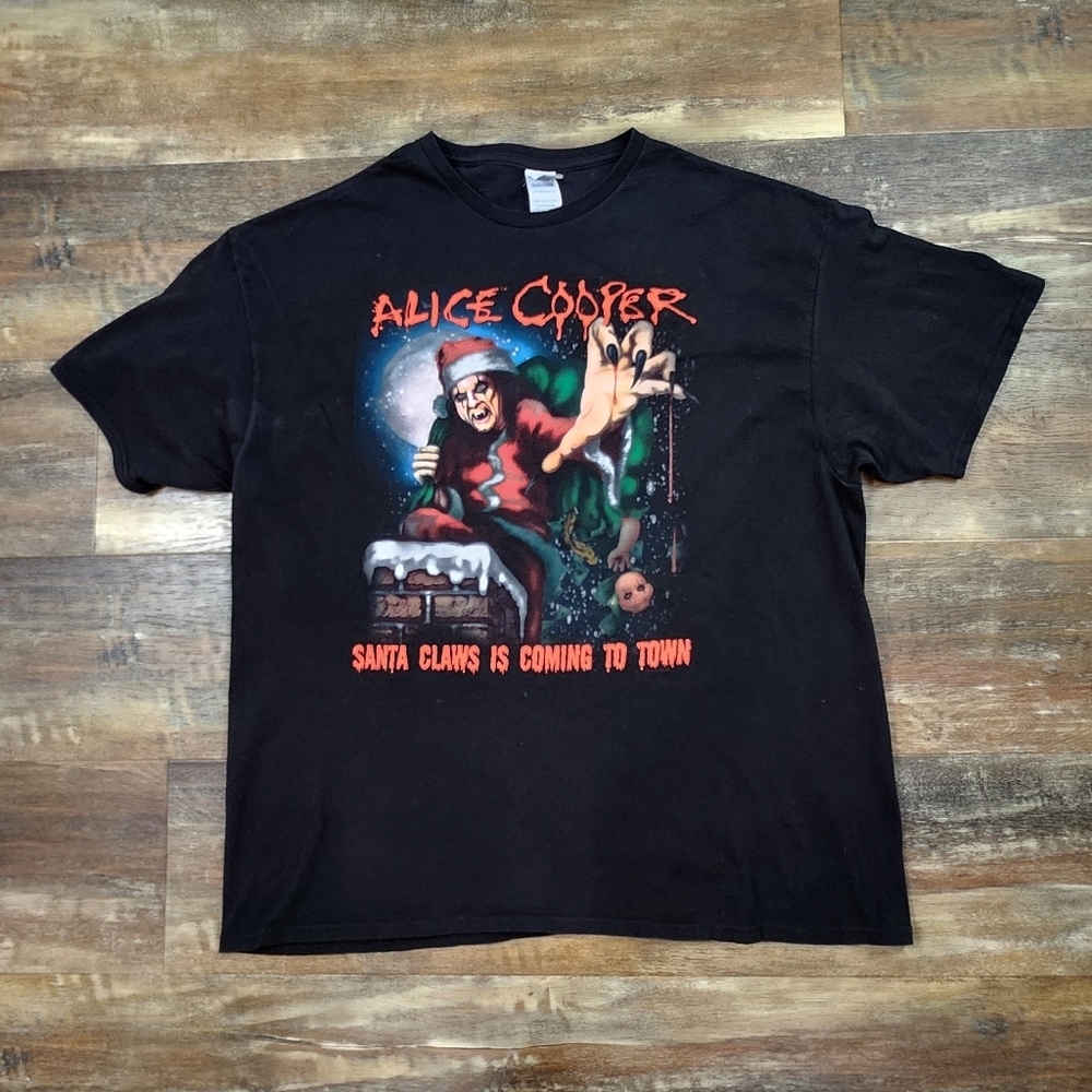 Alice Cooper 'Santa Claws Is Coming To Town' Tee T-shirt